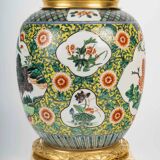 Samson Porcelain Lamp in Chinese Style, 19th Century