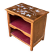 Solid wood and ceramic kitchen shelf