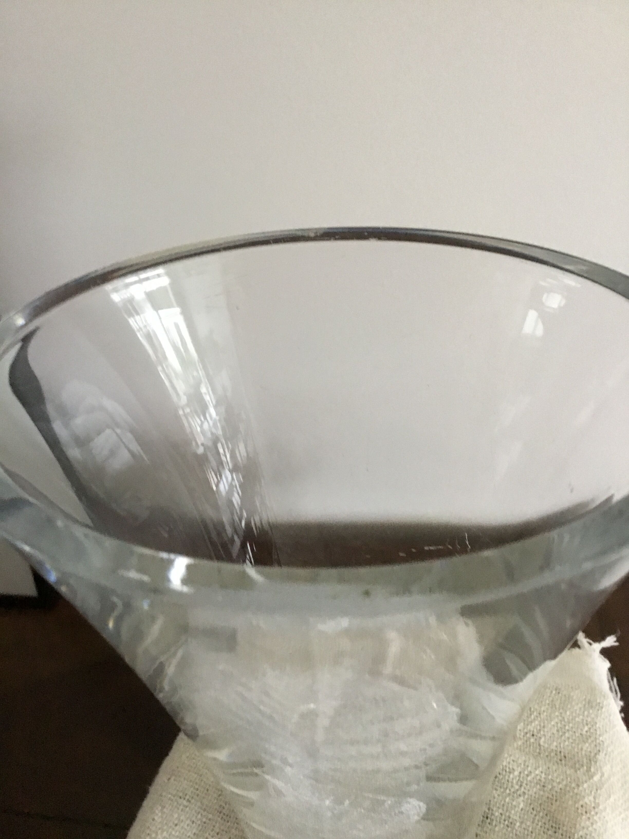 Thick glass vase