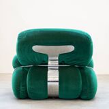 Living room, 2 armchairs and 3-seater sofa, OKAY model, Adriano Piazzesi, 1970