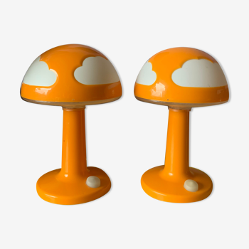 Paire de lampes champignon