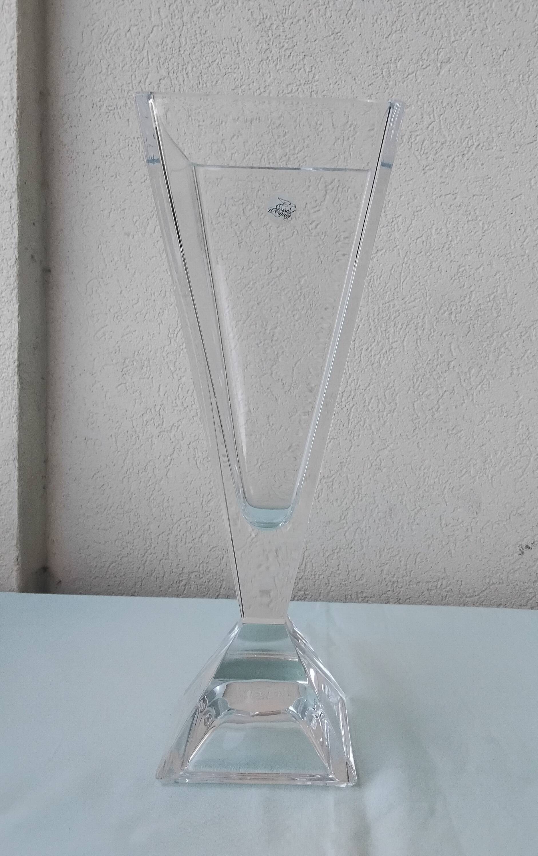 Designer crystal vase