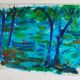 Landscape boat on the pond of max agostini (1914-1997)