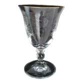 Water glass in crystalline engraved gold border
