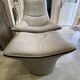 Mantis leather lounge chair ottoman footrest Gerard Van Den Berg 1970
