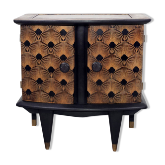 Chevet pieds compas seigaiha