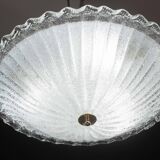 Charming Italian Trasparent Murano Glass Ceiling Fixture, Murano, 1960