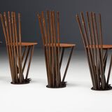 Industrial Wabi Sabi Primitive Chairs, France, 1950s