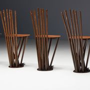 Industrial Wabi Sabi Primitive Chairs, France, 1950s