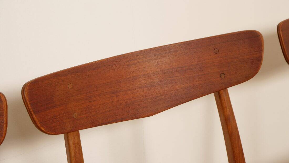 5 x dining chair | Farstrup | Model 210 | Restored | Cream/yellow