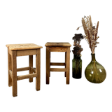 Wooden workshop stools