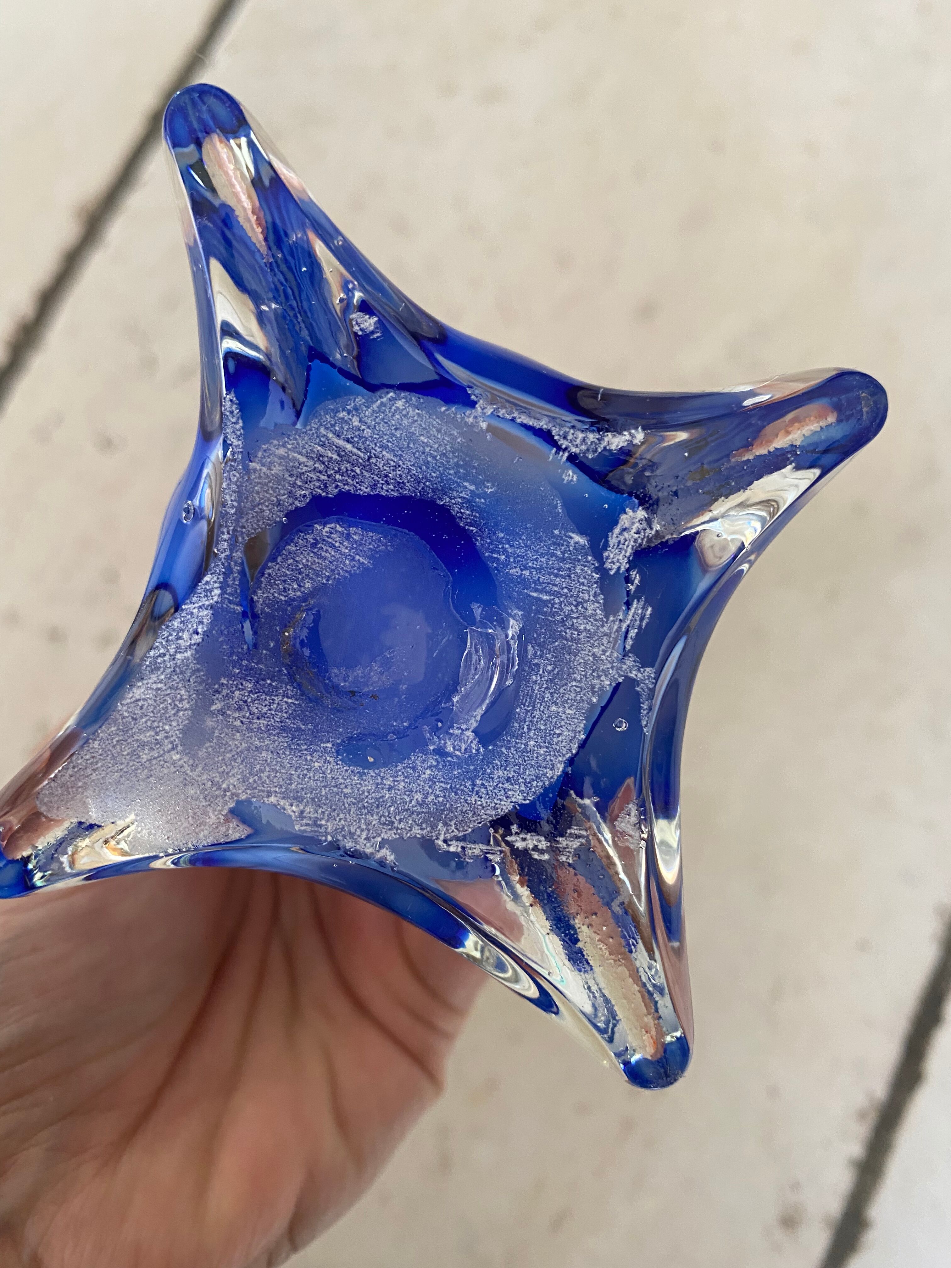 Vintage opalescent callas vase