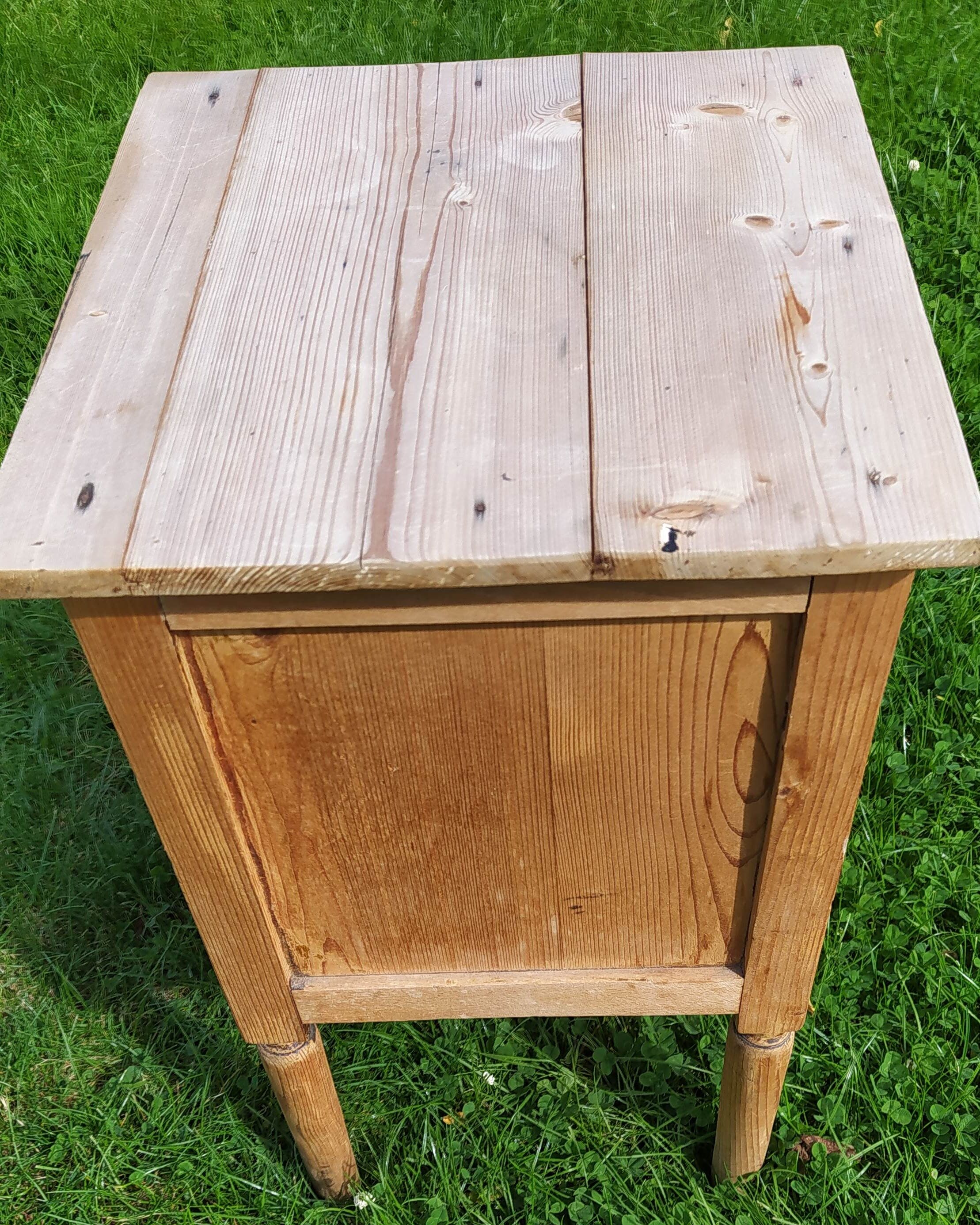 Old wooden nightstand