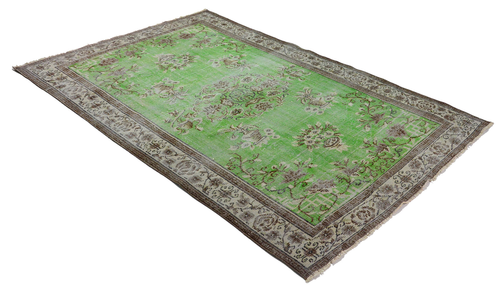 Anatolian handmade vintage rug 275 cm x 186 cm