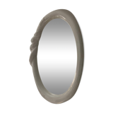 Vintage glazed ceramic mirror from the 70s