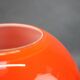 Lampe de table champignon en verre opalin orange tchèque des années 1970