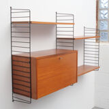 1960s wall unit teak Nisse Strinning, with secretary