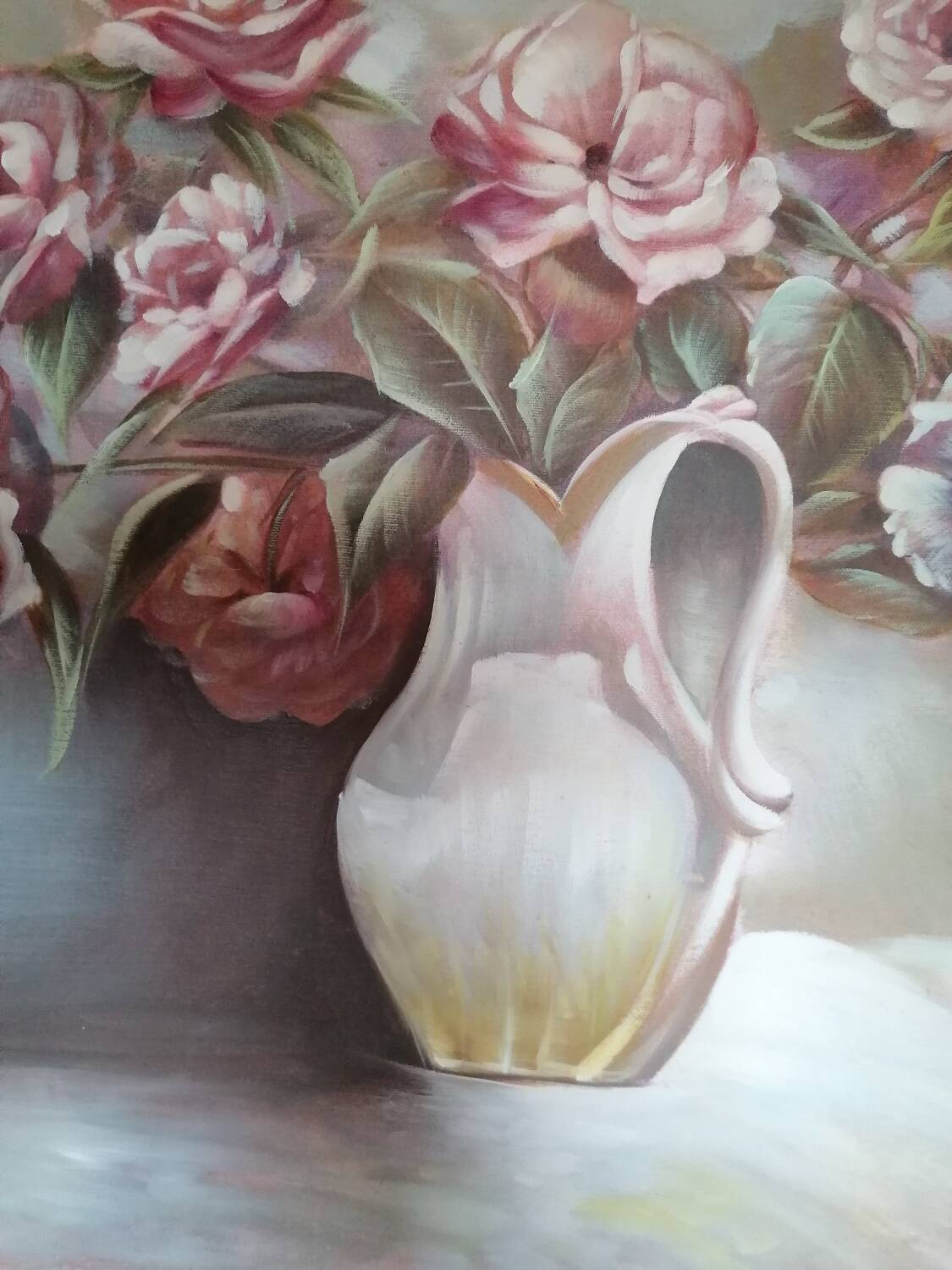 Oil painting bouquet of flowers 60x50 cm