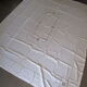 Nappe ancienne brodée - monogrammée:245x190cm