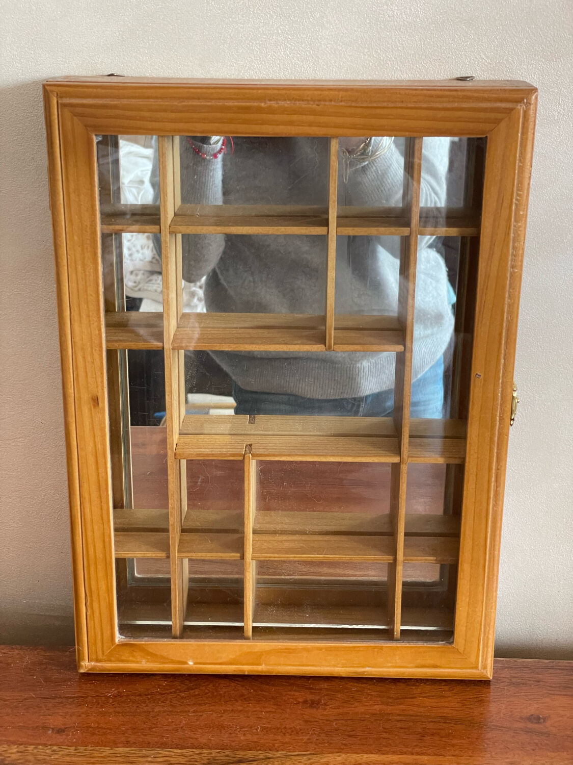 Wall display case for miniatures