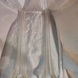 Paire de vases soliflores en verre ciselé vintage