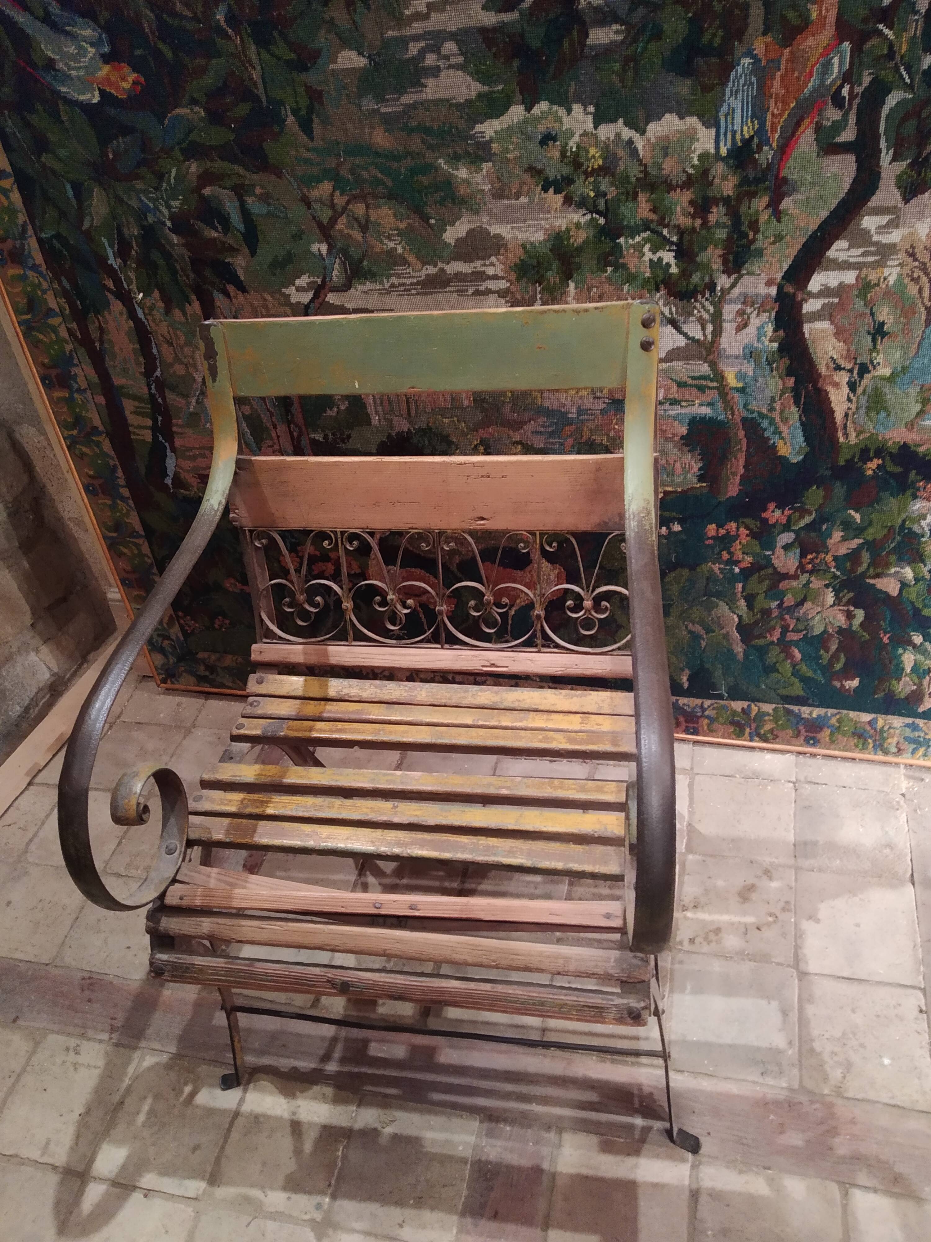 Garden armchair of the 19th century