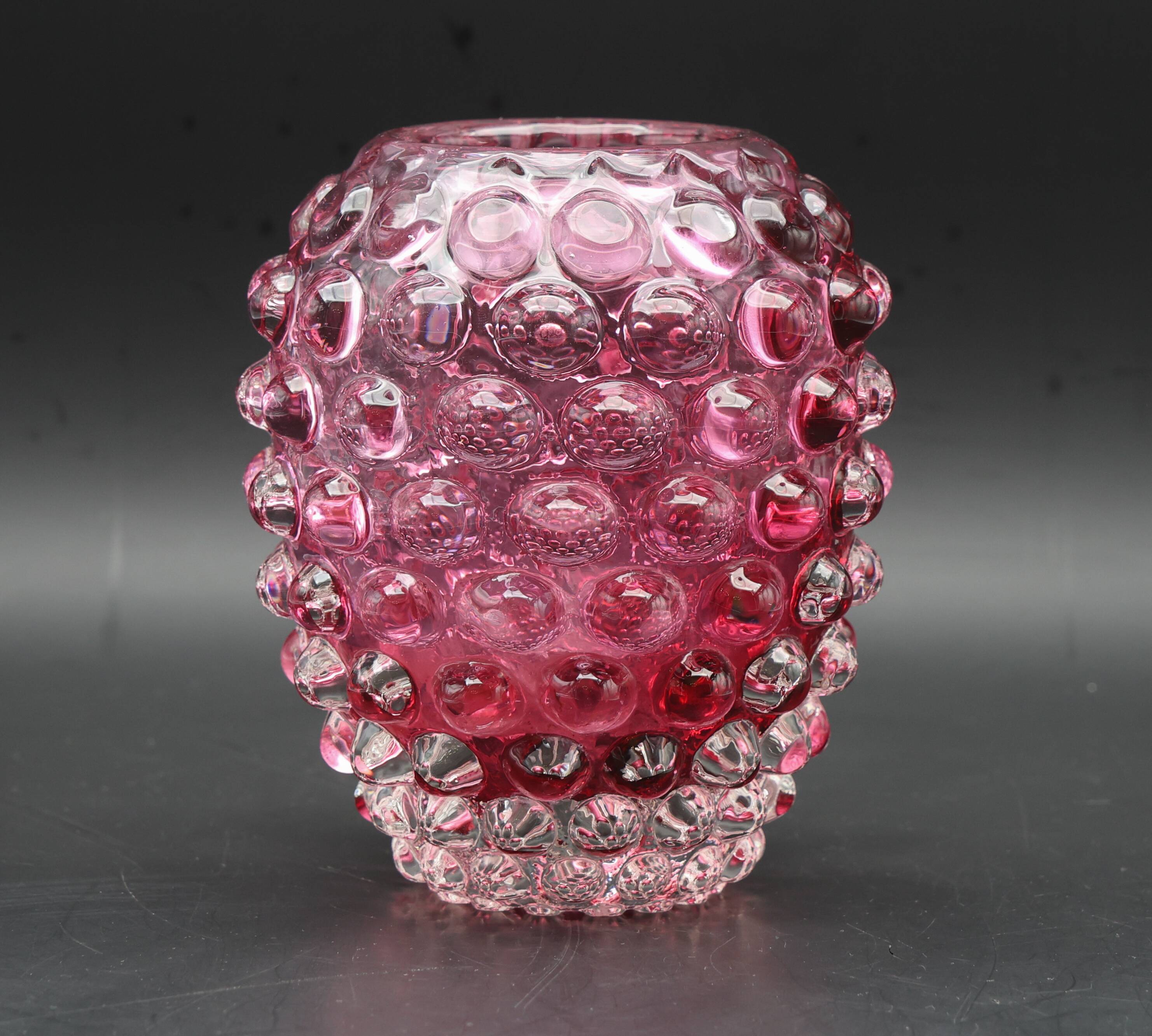 Extraordinary Pink Barovier e Toso Bugnato Vase