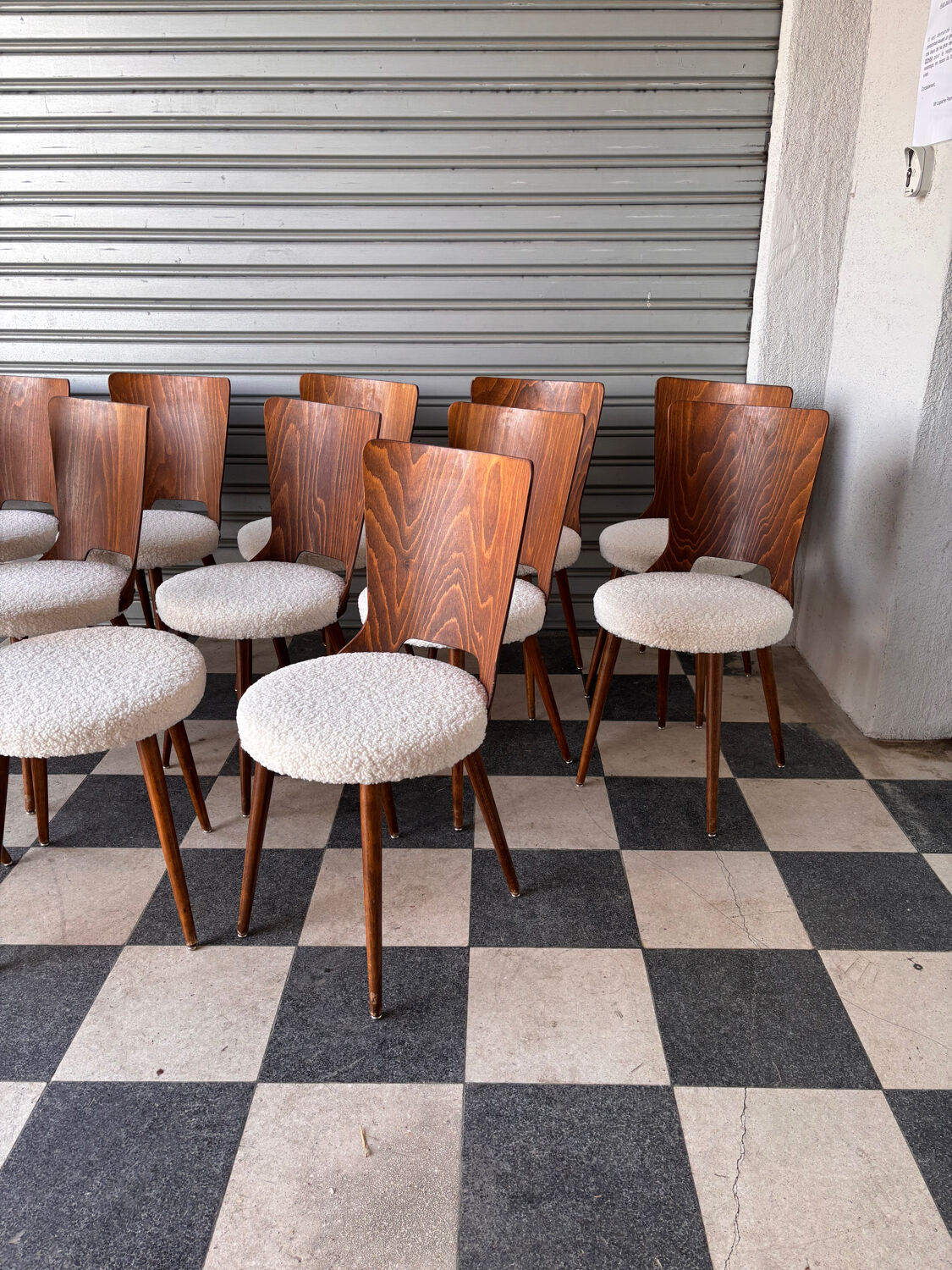 Set of 14 Baumann bistro chairs