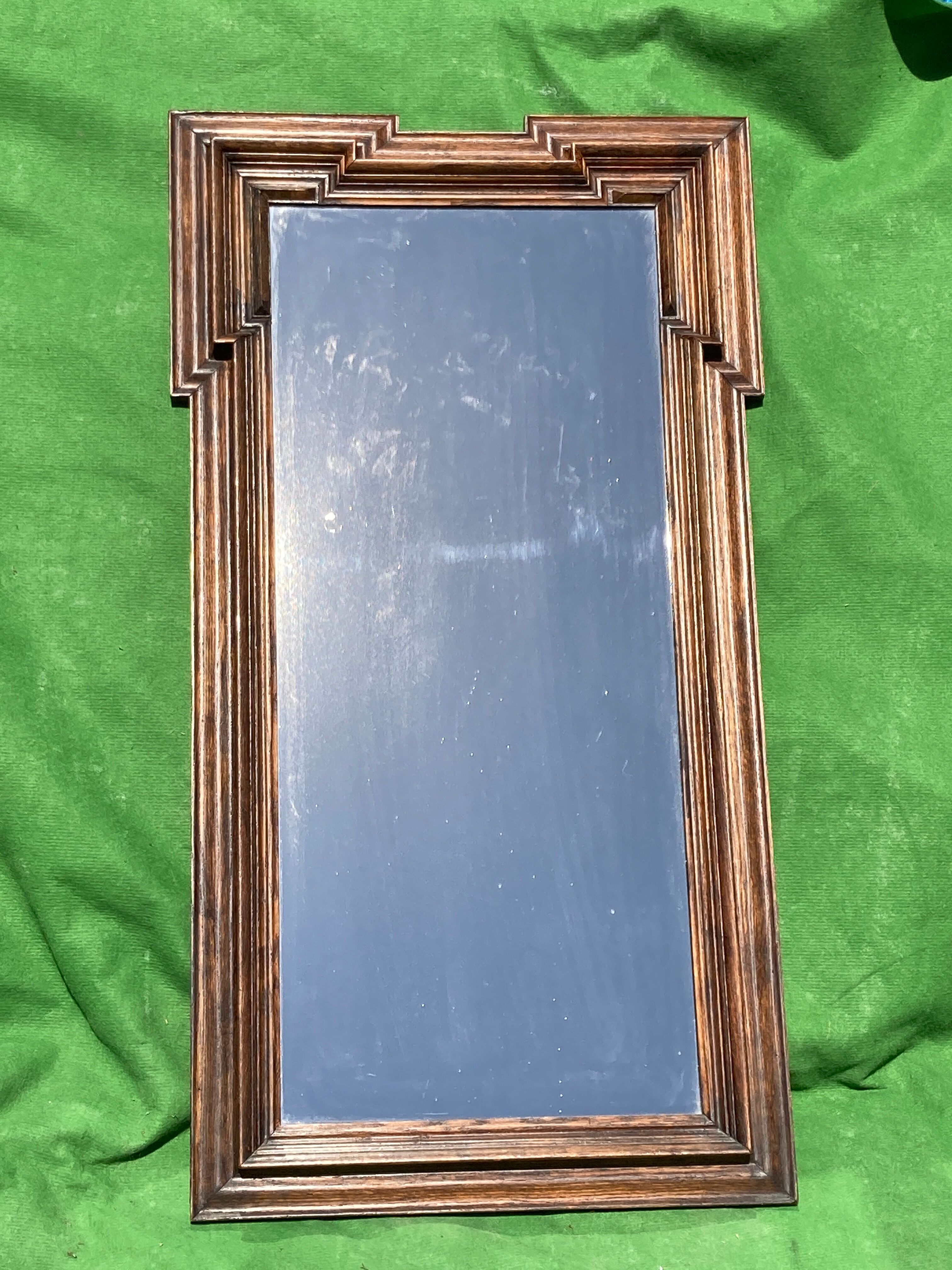 Dutch "Art Deco"wooden mirror 121 cm