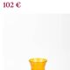 Biot tealight candle holder in blown, bubbled amber glass