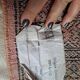 Tapis en laine fait main de style oriental rectangulaire Pakistan 1990 vintage rose gris