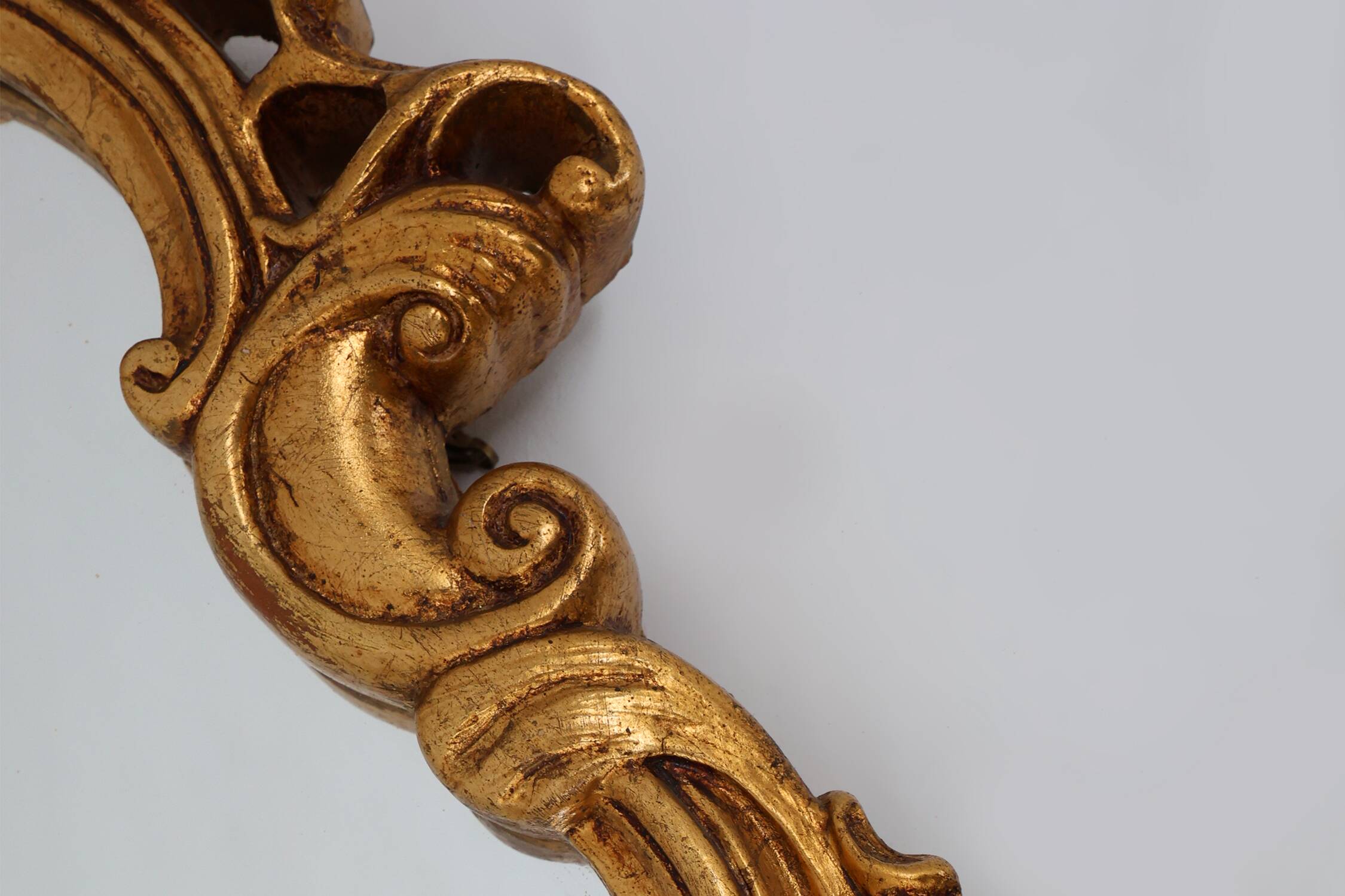 French 20th century baroque style gilded crested mirror