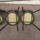 Lot of 4 black bistro chairs