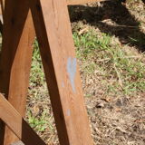 Farm table on trestles, 178 cm x 68 cm