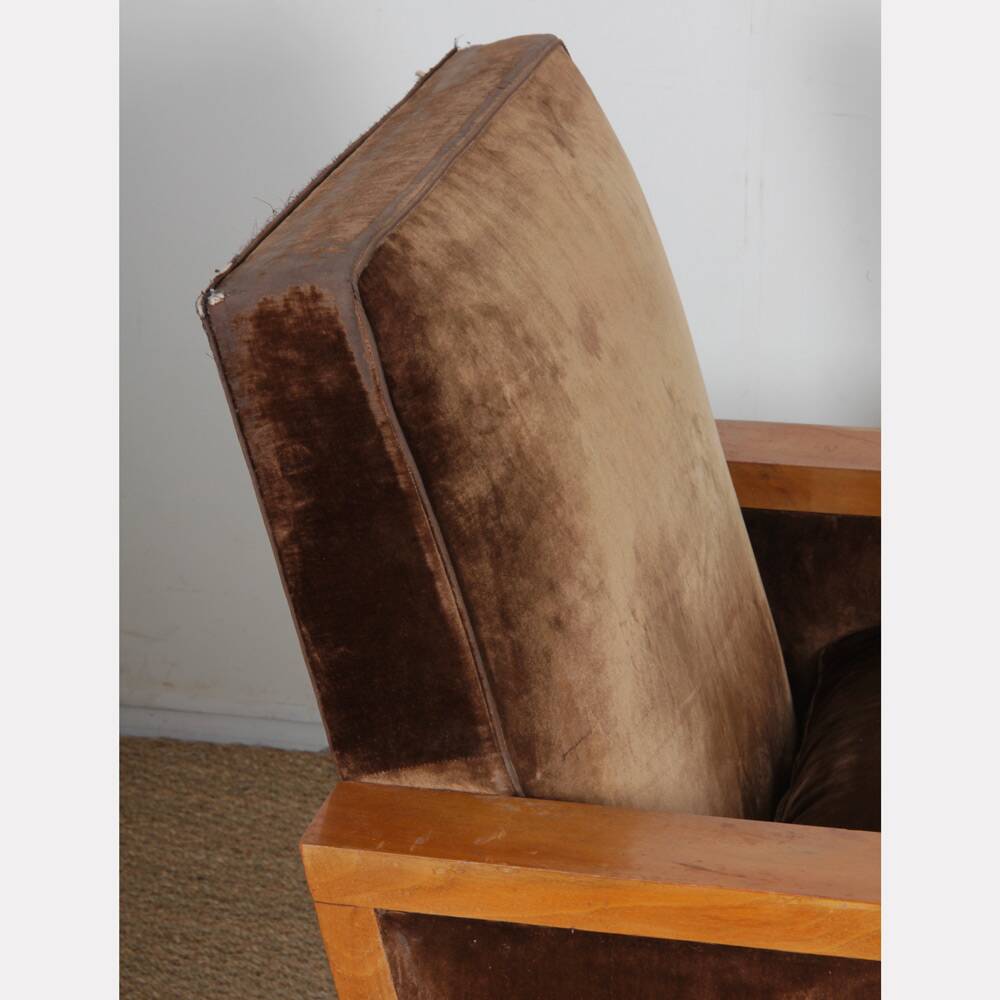 Paire de fauteuils géométrique du XXe siècle