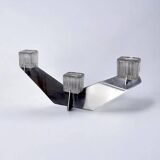 Peill & Putzler candelabra, glass and metal, Germany, 1970