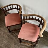 Pair of Renaissance-style corner chairs