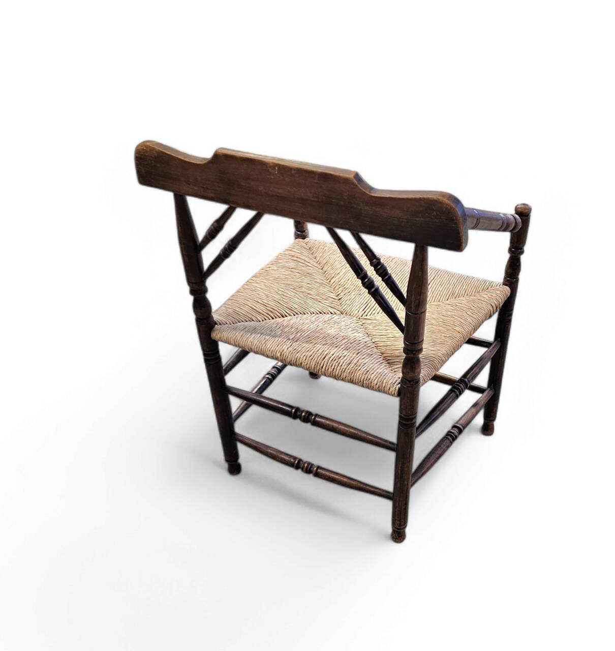 A pair of Dutch oak / matching Rush Chairs 1930s