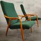 Pair of green armchairs by Antonin Suman for Ton Bystrice (Thonet) year 1960