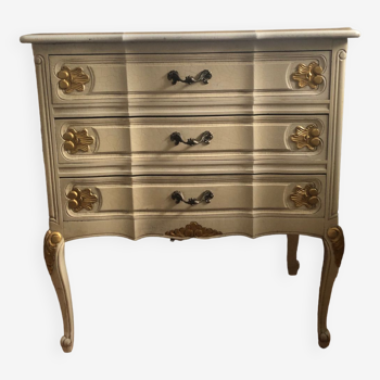 Louis XV style chest of drawers, oak, 1970