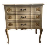 Louis XV style chest of drawers, oak, 1970