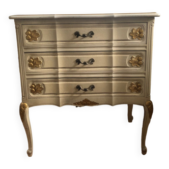 Louis XV style chest of drawers, oak, 1970