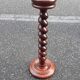 Ashtray on twisted wooden stand from the 70s