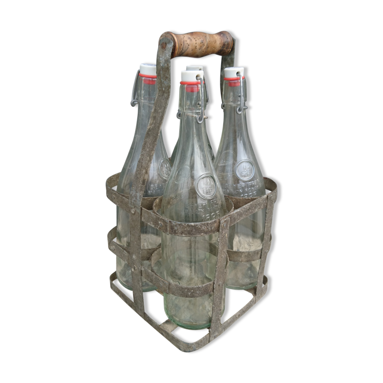 ancien Porte-Bouteilles Bottle Carrier 