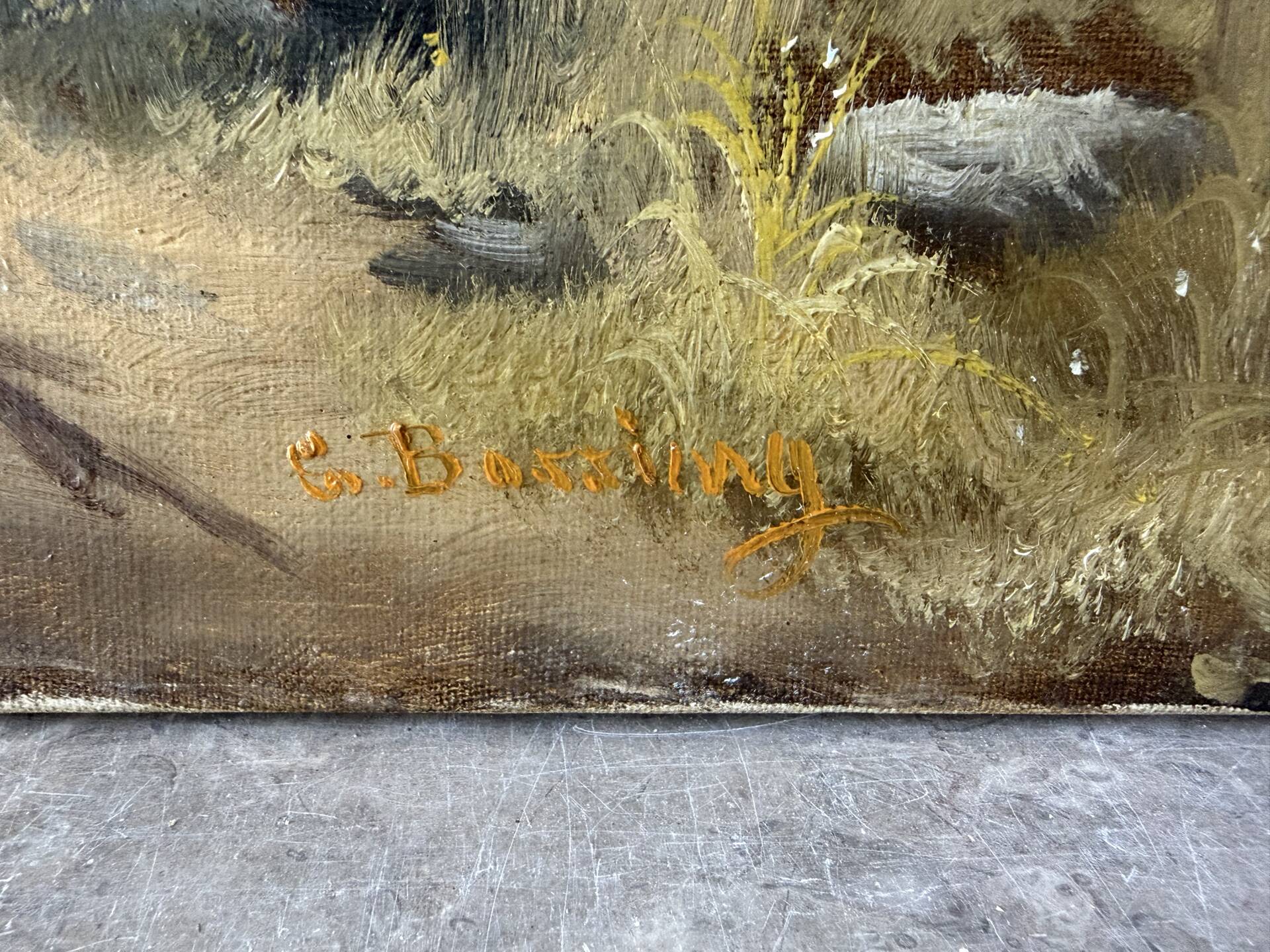 Le grand chêne, huile sur toile signé