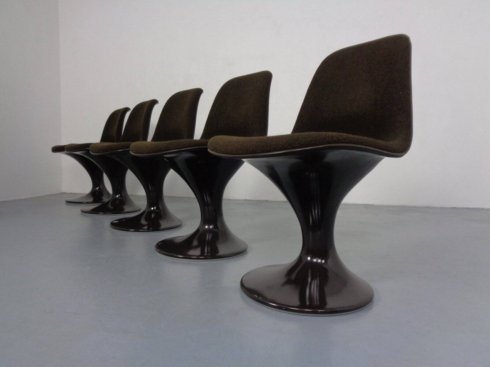 Orbit Chairs by Farner & Grunder for Herman Miller, 1970s, Set of 5