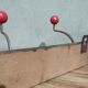 Vintage wood and metal coat rack