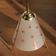 Suspension lamp in brass and red Rockabilly metal.