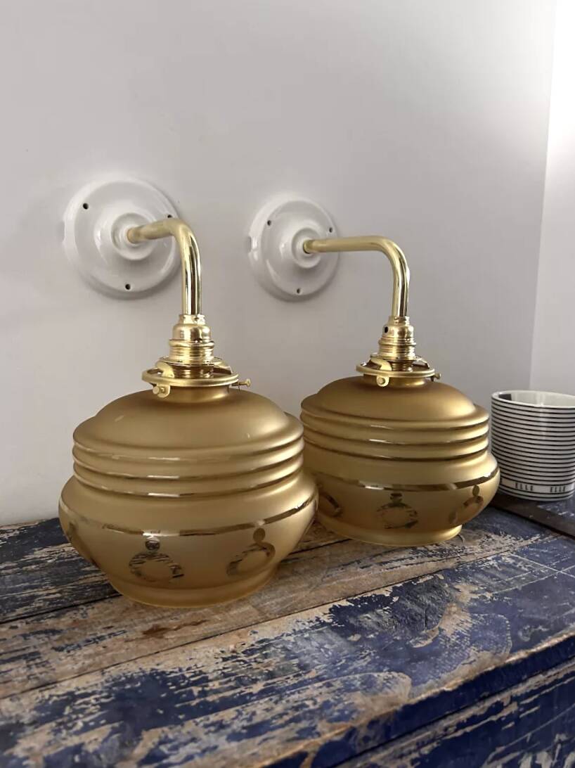 Pair of old wall lights
