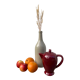 Vintage burgundy red teapot
